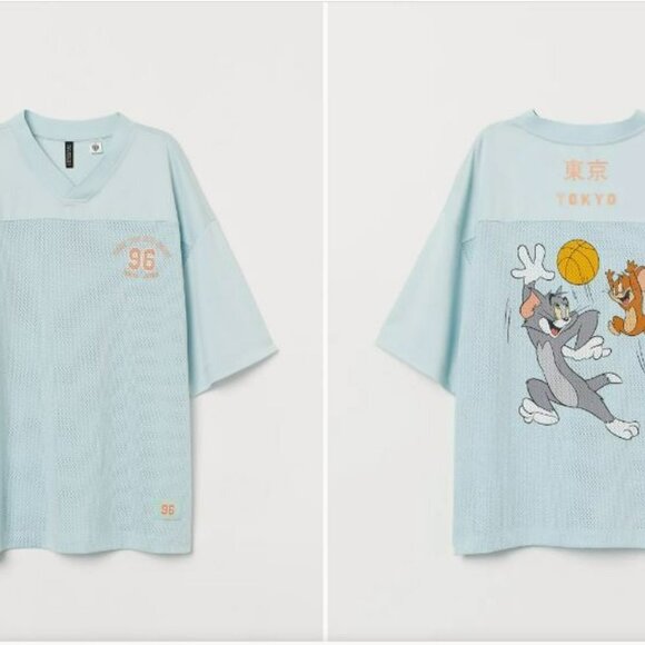 H&M/Warner Brothers - Tokyo Tom & Jerry Jersey - SIze Large - Picture 1 of 7
